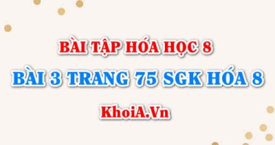 Bài 3 trang 75 SGK Hóa 8: Cách tính khối lượng và thể tích theo phương trình hóa học